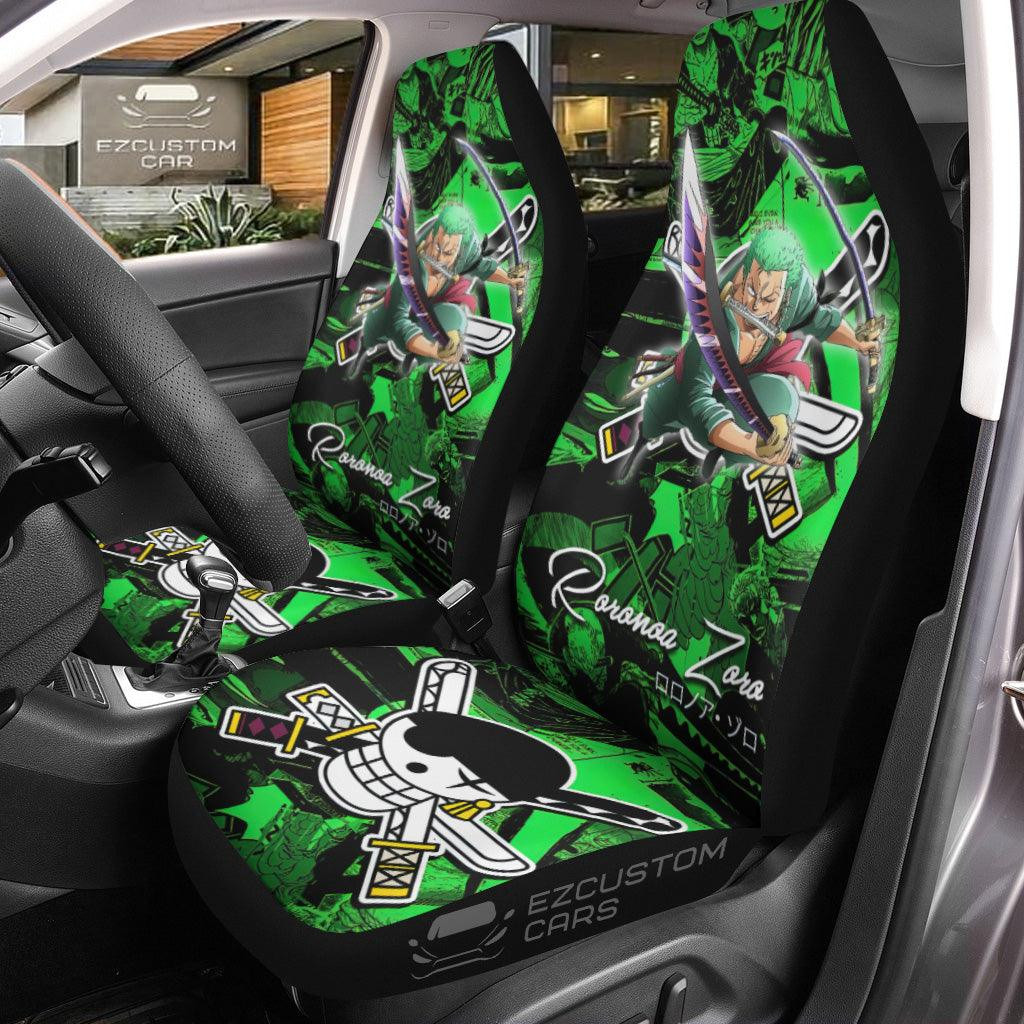 One Piece Car Accessories Anime Car Seat Covers Roronoa Zoro