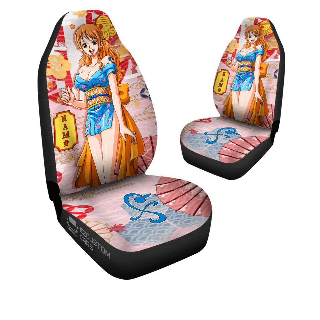 One Piece Nami Wano Car Seat Covers – Custom Fit for Anime Car Accessories