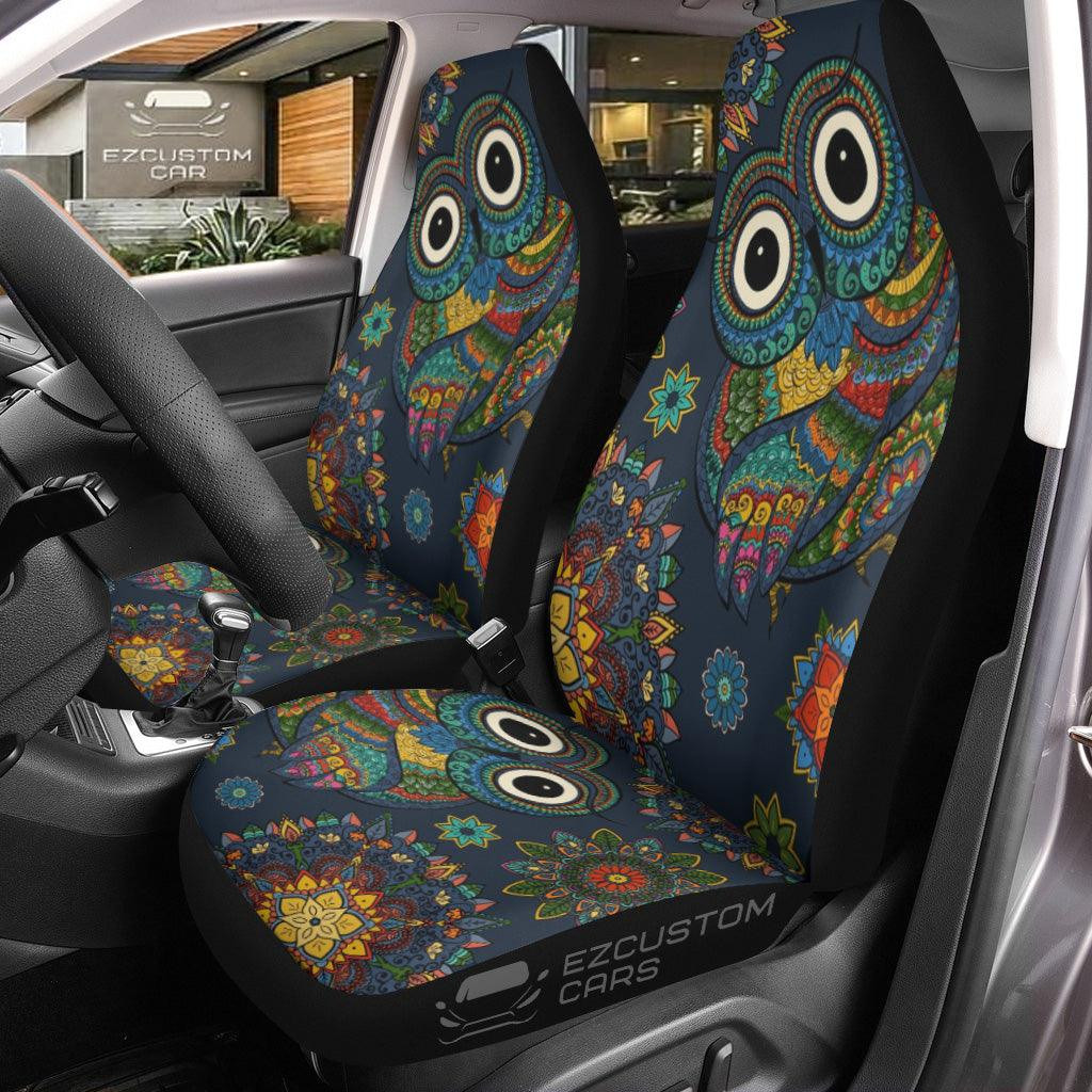 Owl Gold Mandala Car Seat Covers