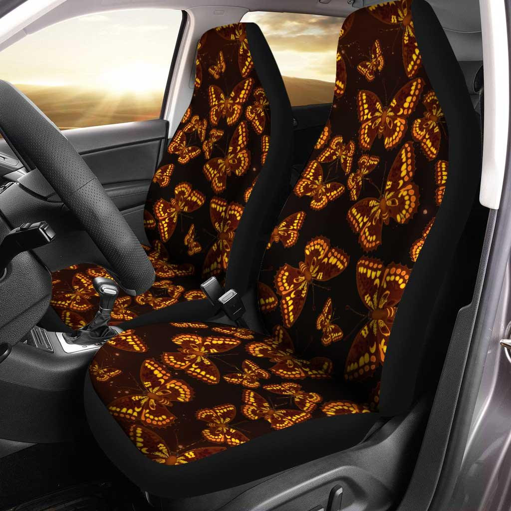 Painted lady Butterfly Car Seat Covers Custom