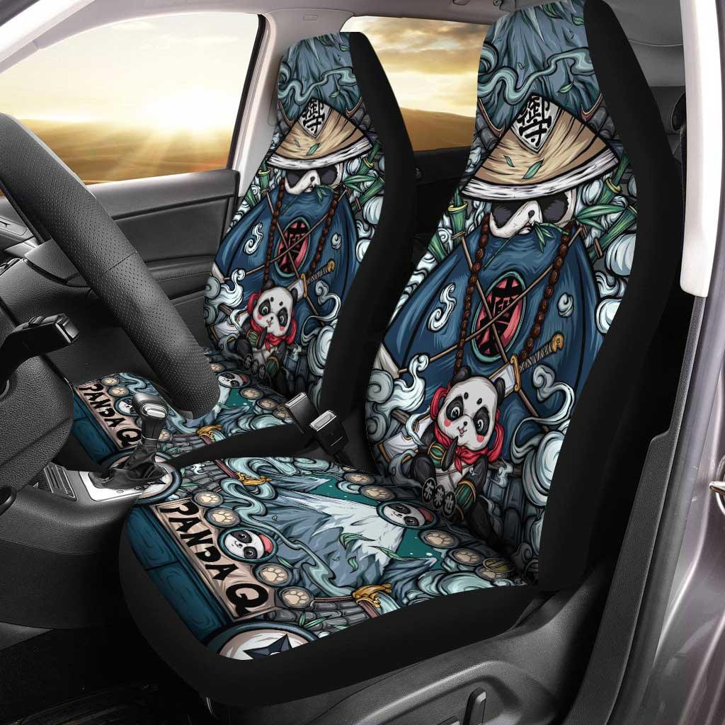 Panda Artwork Car Seat Covers