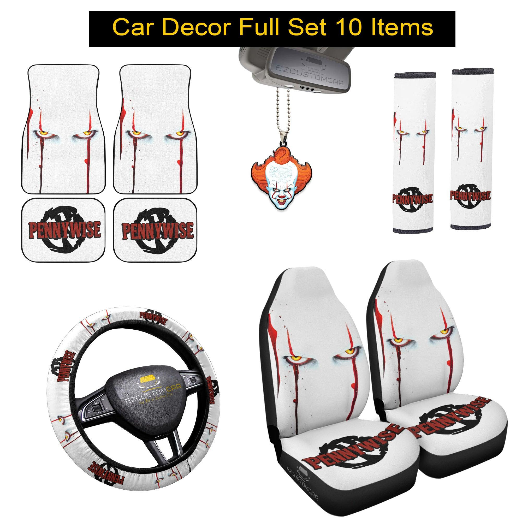 Pennywise Car Mats x Car Seat Covers Set Anime Car Decoration Pennywise Car Mats x Car Seat Covers Set Anime Car Decoration