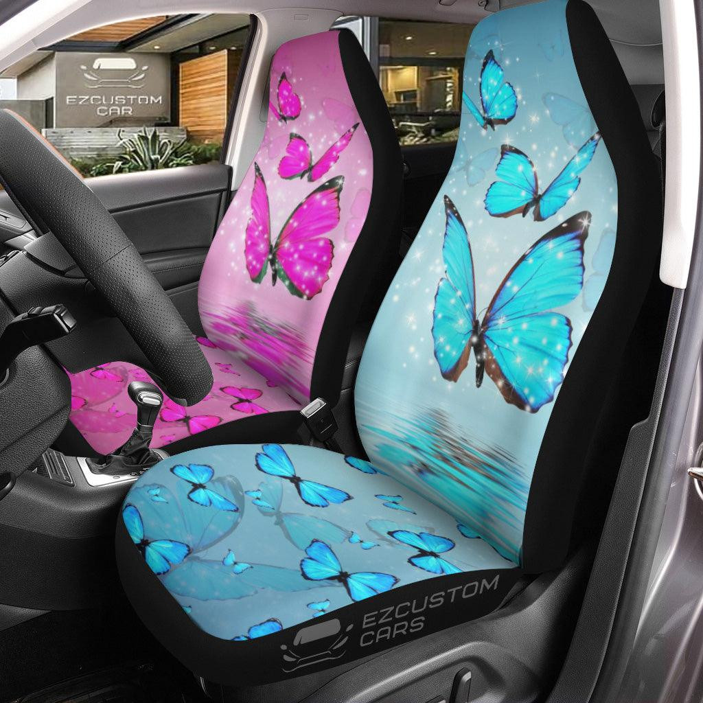 Blue Butterfly Car Seat Covers Custom Butterfly Car Accessories