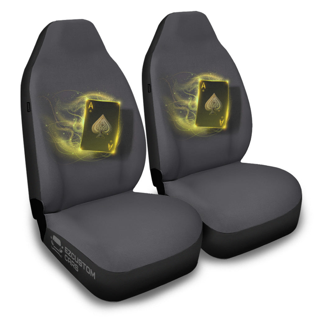 Poker Car Seat Covers Custom Gold Poker Car Accessories