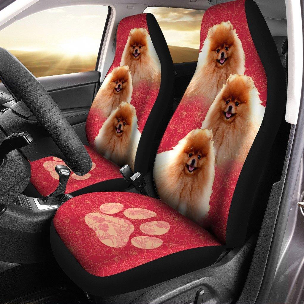 Pomeranian Cute Dog Car Seat Covers