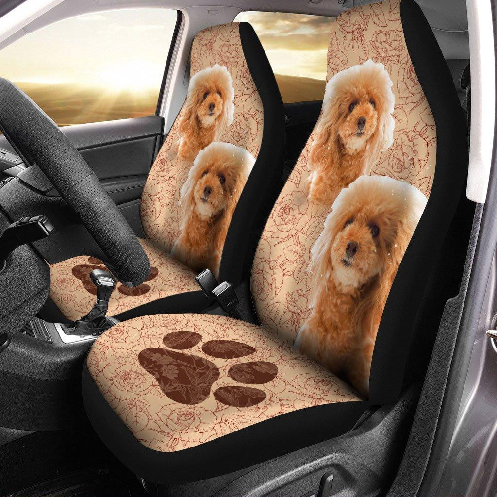 Poodle Dog Cute Custom Car Seat Covers