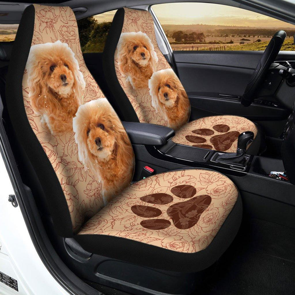 Poodle Dog Cute Custom Car Seat Covers