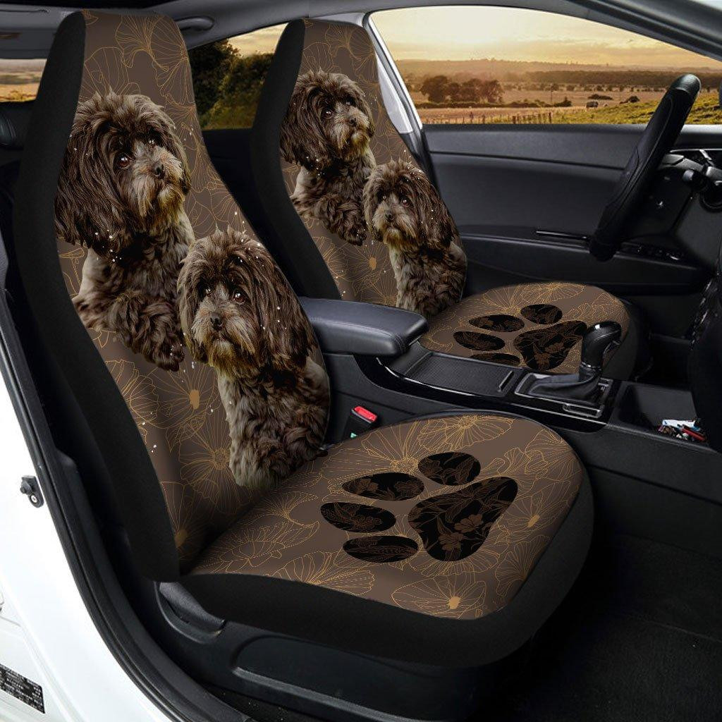 Poodle Puppies Dog Custom Car Seat Covers