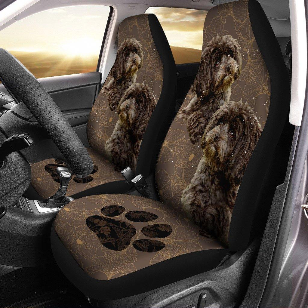 Poodle Puppies Dog Custom Car Seat Covers