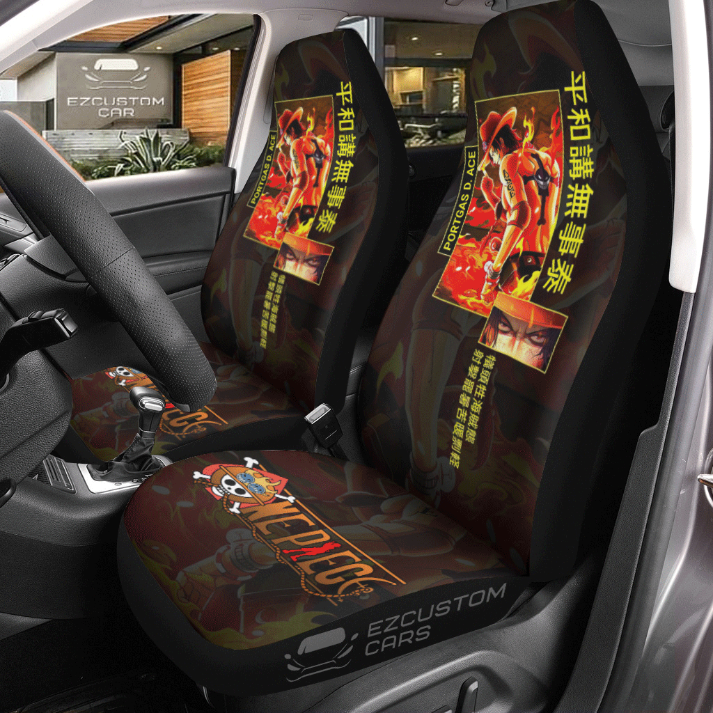 Portgas D. Ace One Piece Anime Car Seat Covers