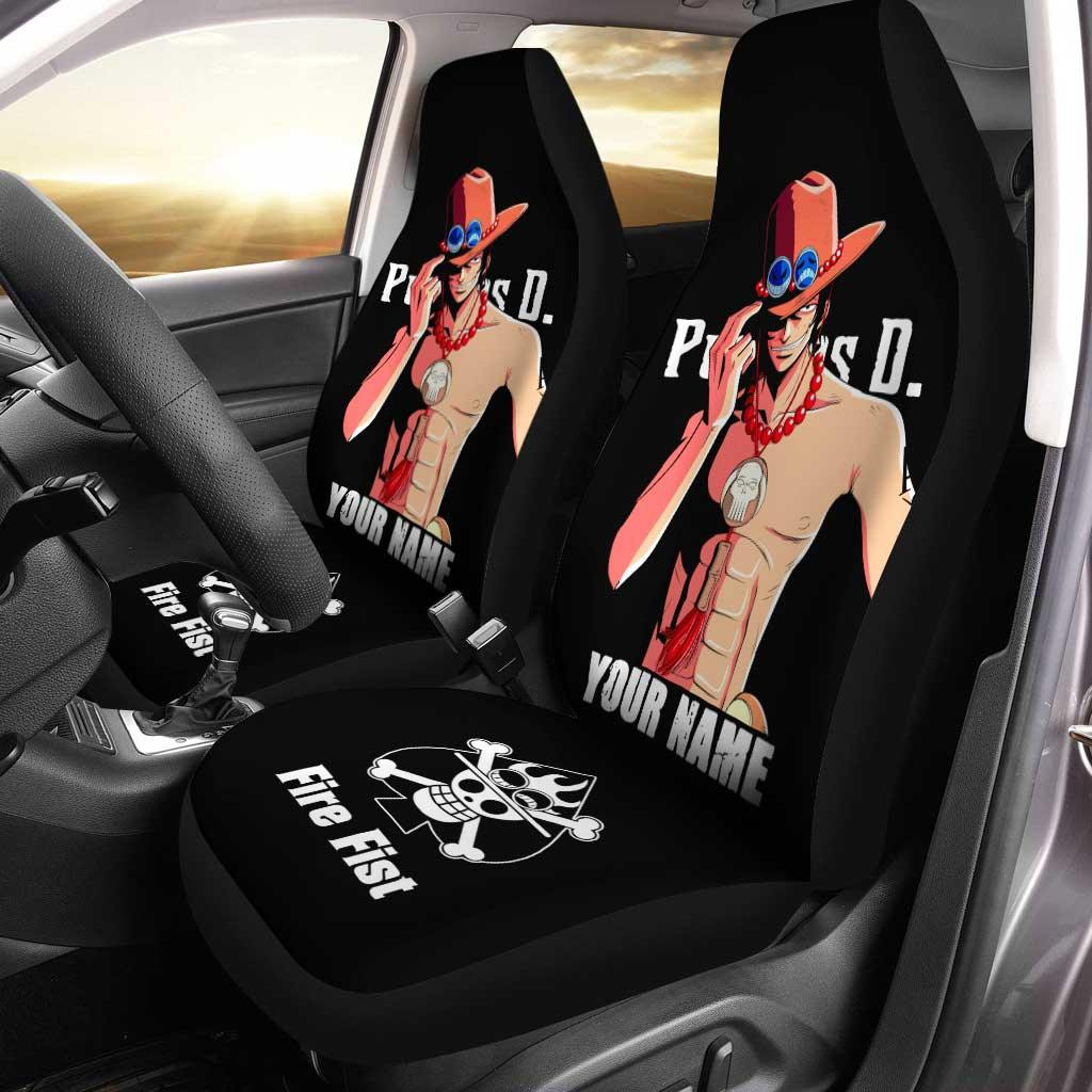 Portgas D. Ace Personalized Car Seat Covers Custom One Piece Anime