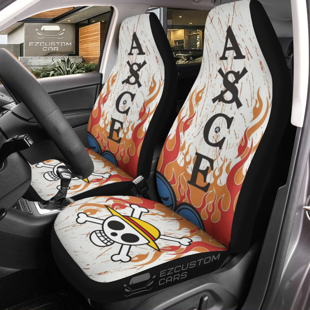One Piece Portgas D. Ace Car Seat Covers Unique Design