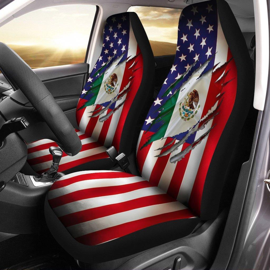 Proud Mexican American Car Seat Covers