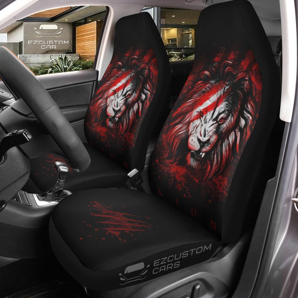 Red Lion Car Seat Covers Custom Lion Car Accessories Red Lion Car Seat Covers Custom Lion Car Accessories