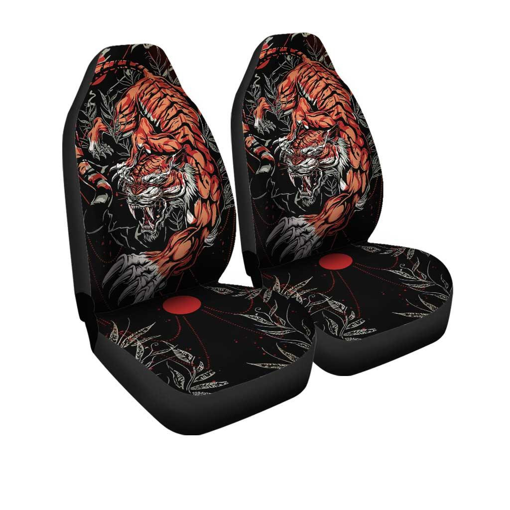 Red Tiger In The Darkness Car Seat Covers
