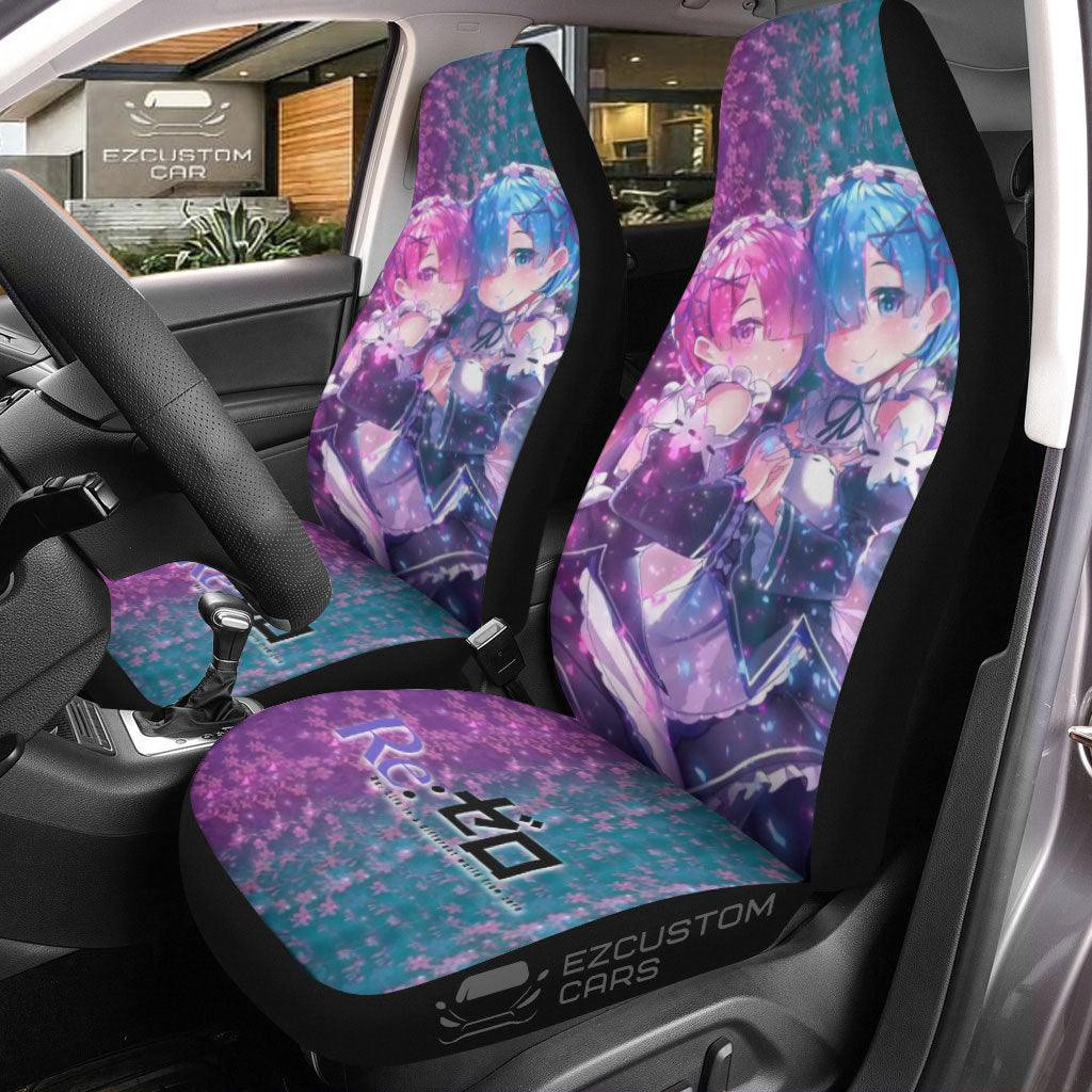 Rem and Ram Car Floor Mats Custom Re Zero Anime Car Accessories