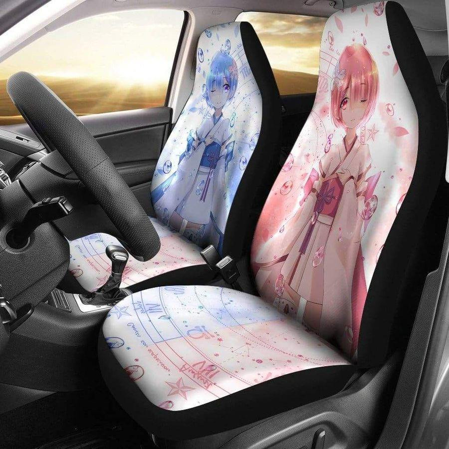 Re:Zero Rem And Ram Car Seat Covers