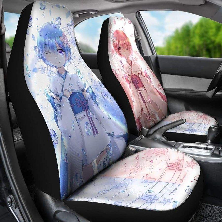 Re:Zero Rem Ram Starting Life in Another World Custom Car Seat Covers