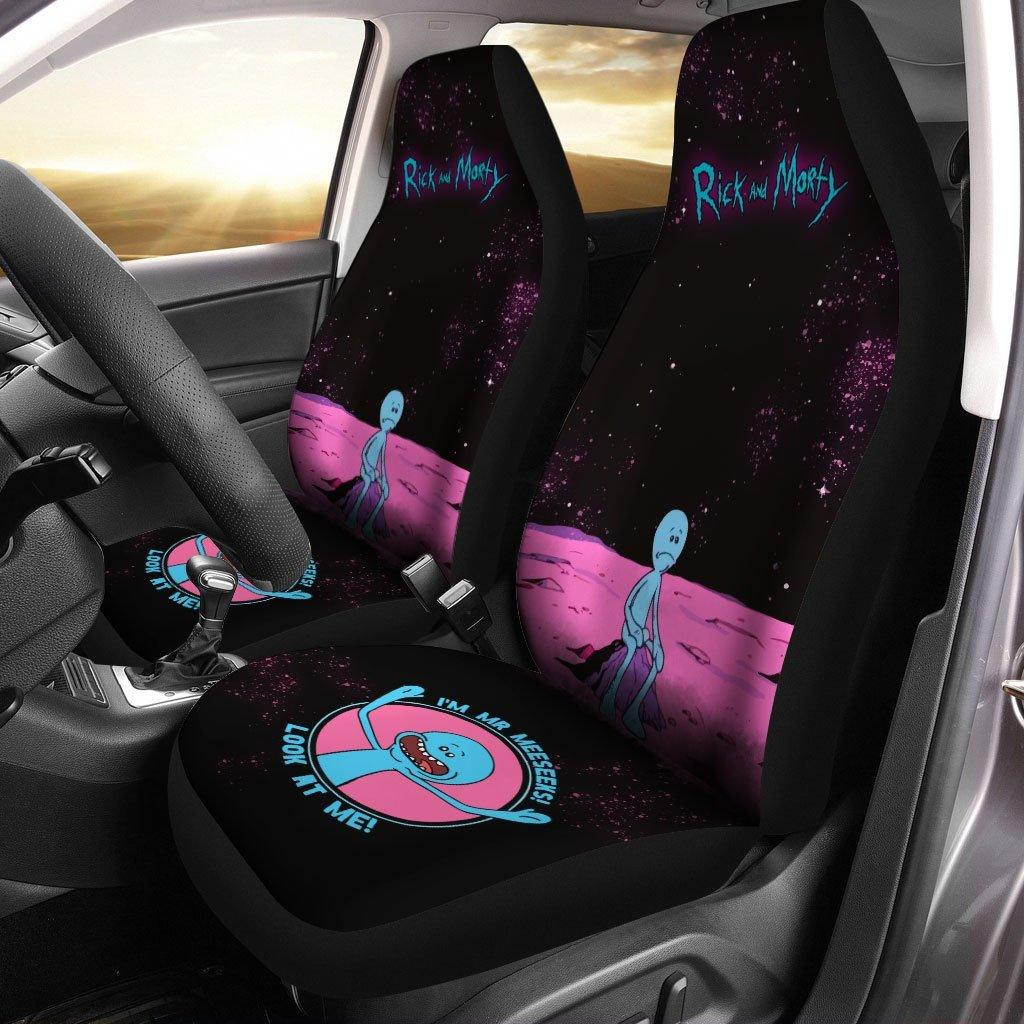 Rick And Morty Fighting With Aliens Car Seat Covers