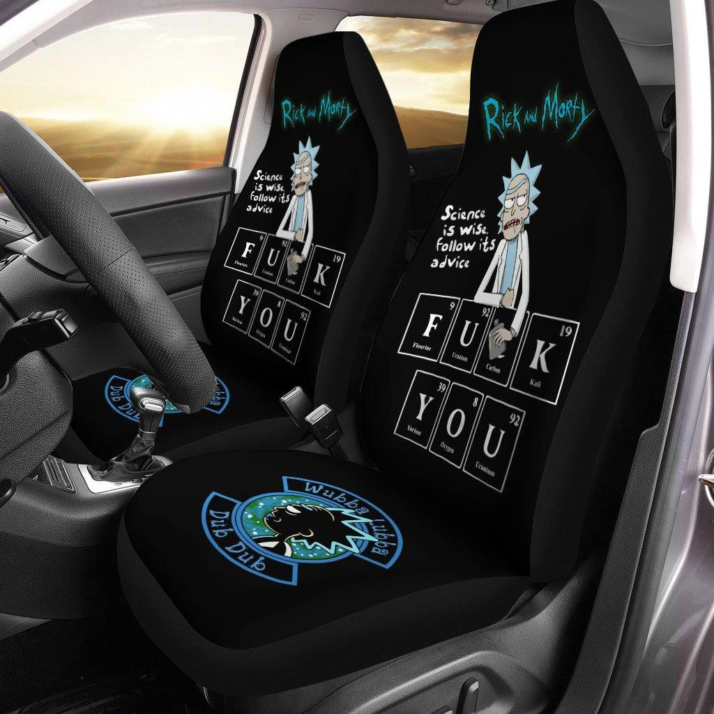Rick and Morty Happy Custom Car Seat Covers