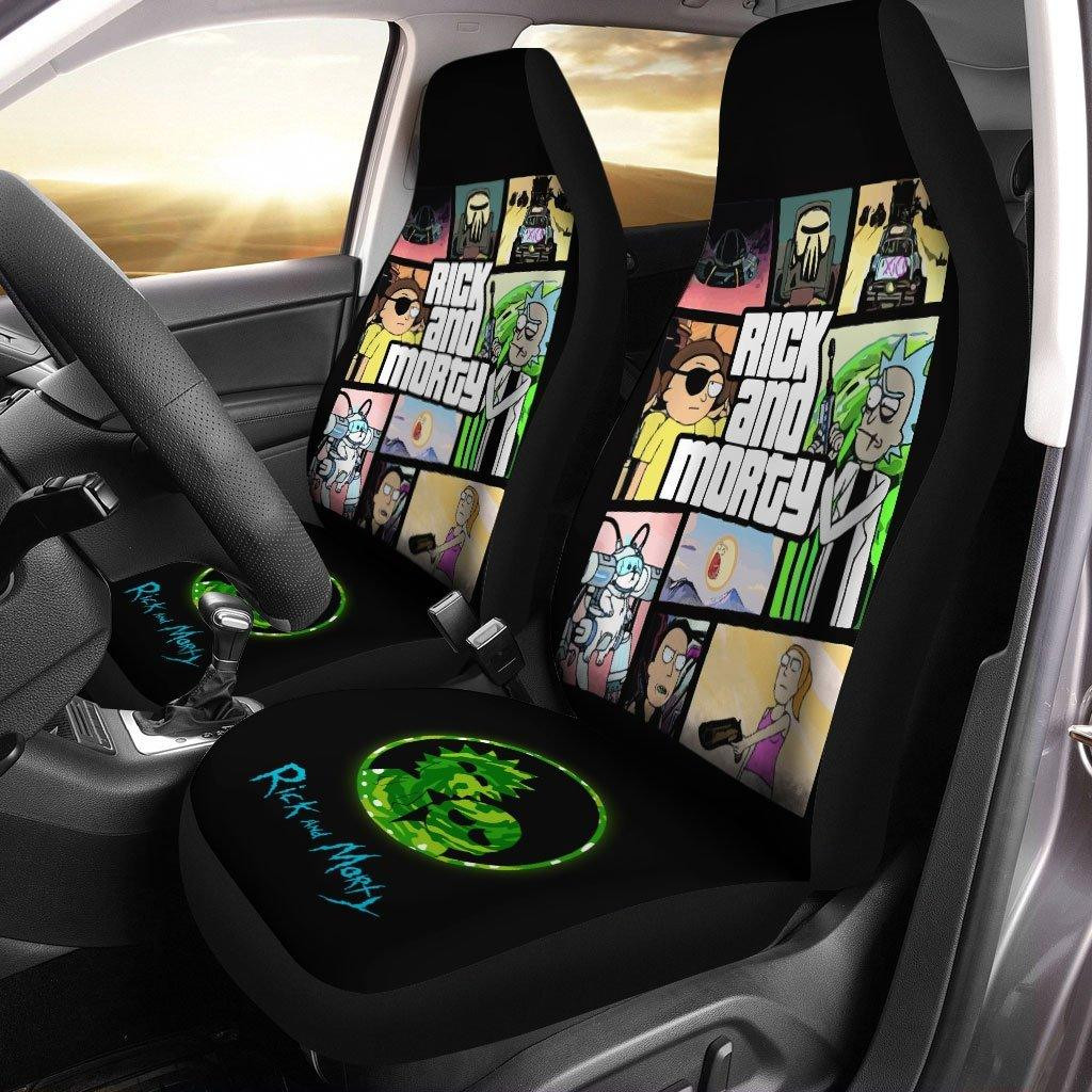 Rick and Morty Arrested Custom Car Seat Covers