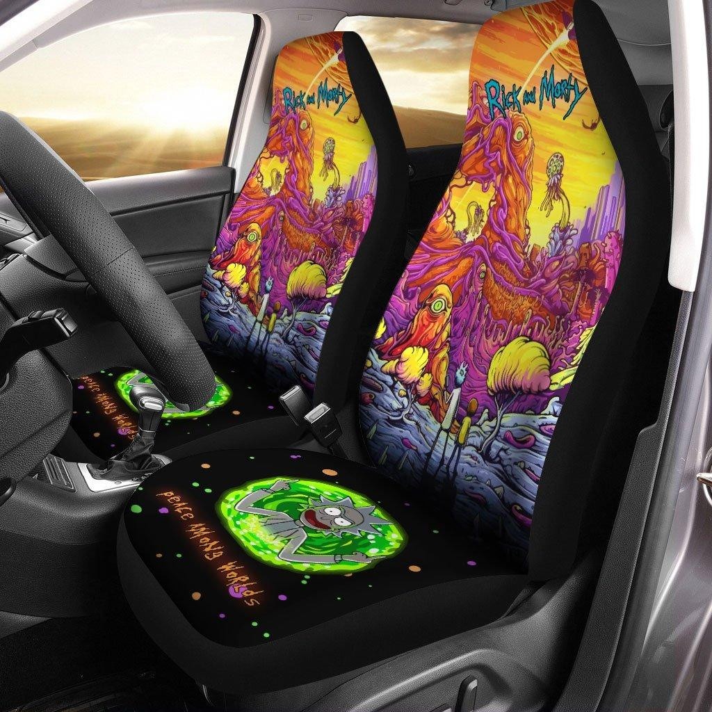 Rick and Morty Cartoon Custom Car Seat Covers