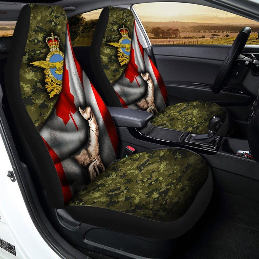 Royal Canadian Air Force Behind Flag Car Seat Covers