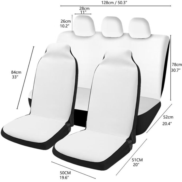 Car Seat Cover Full Set Dimensions