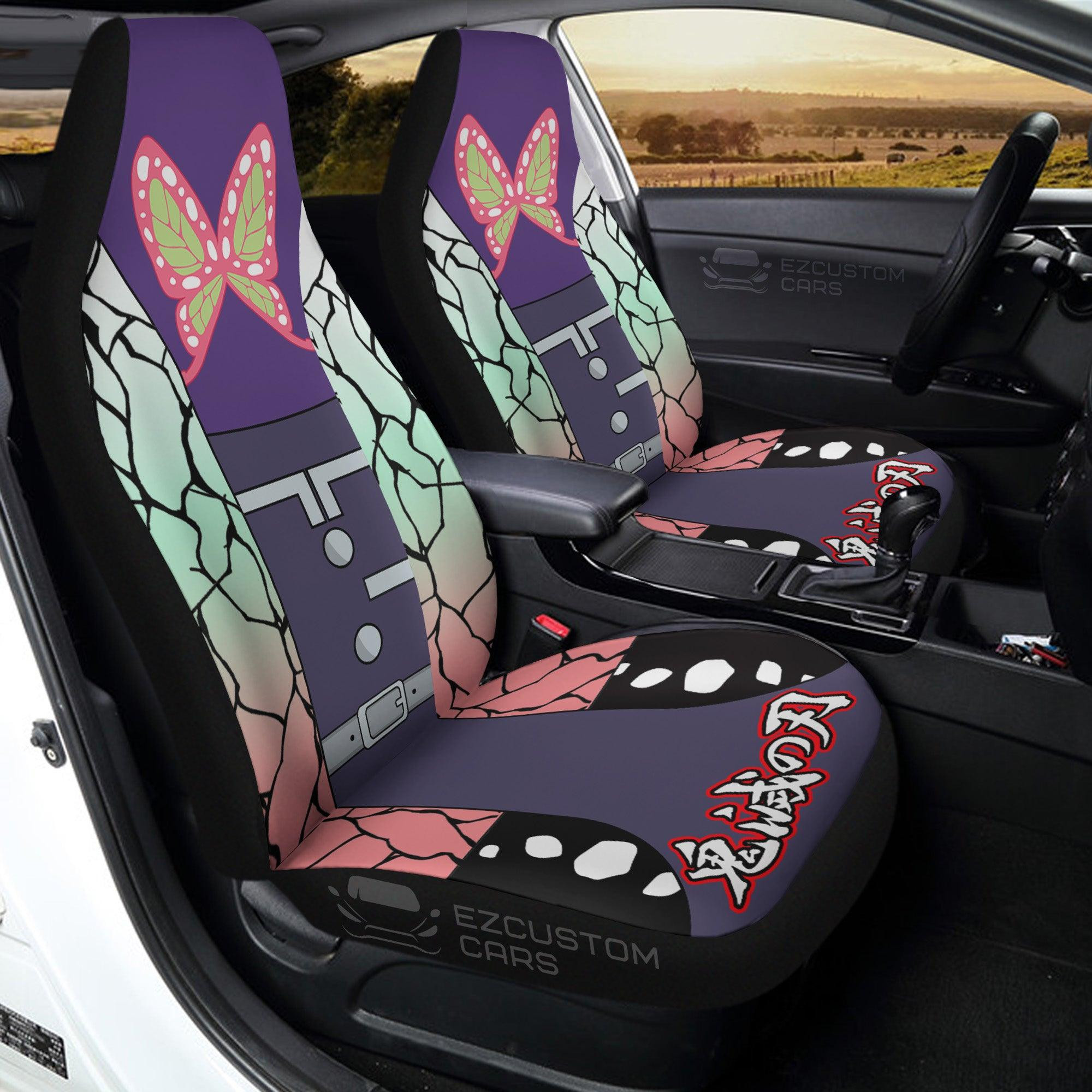 Shinobu Kocho Pattern Car Seat Covers Demon Slayer