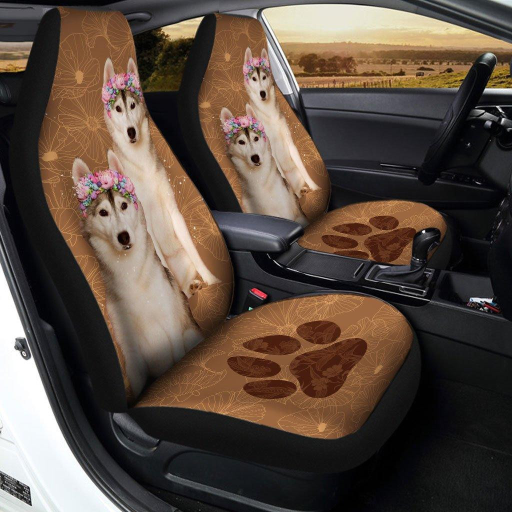 Siberian Husky Dog Custom Car Seat Covers