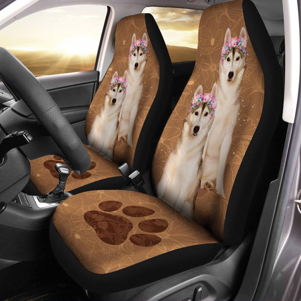 Siberian Husky Dog Custom Car Seat Covers