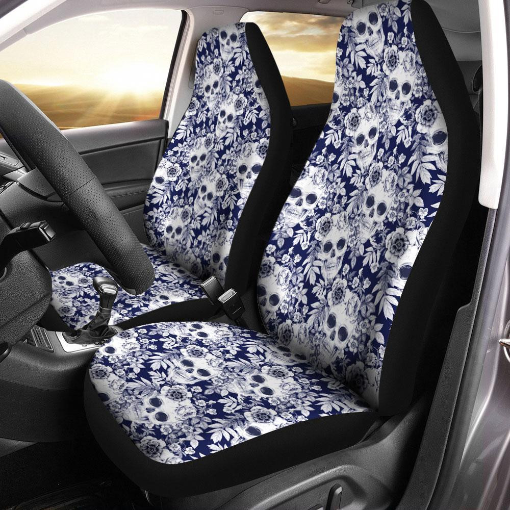 Skull Flower Car Seat Covers