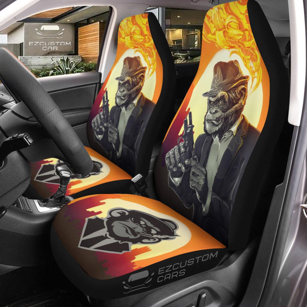 Smoke Monkey Seat Belt Covers Custom Animal Car Accessories