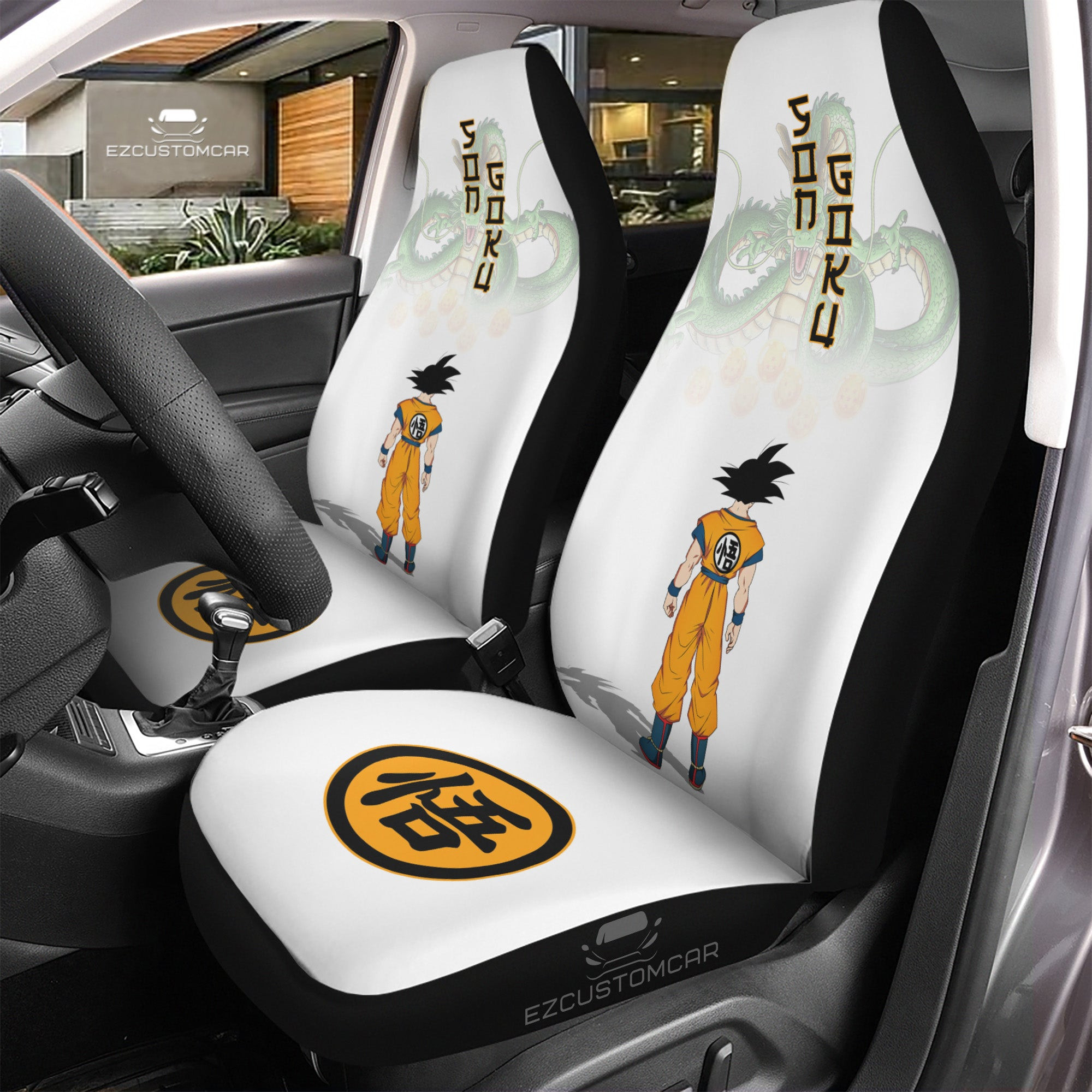 Son Goku Car Seat Covers Custom for Dragon Ball Anime Car Decor