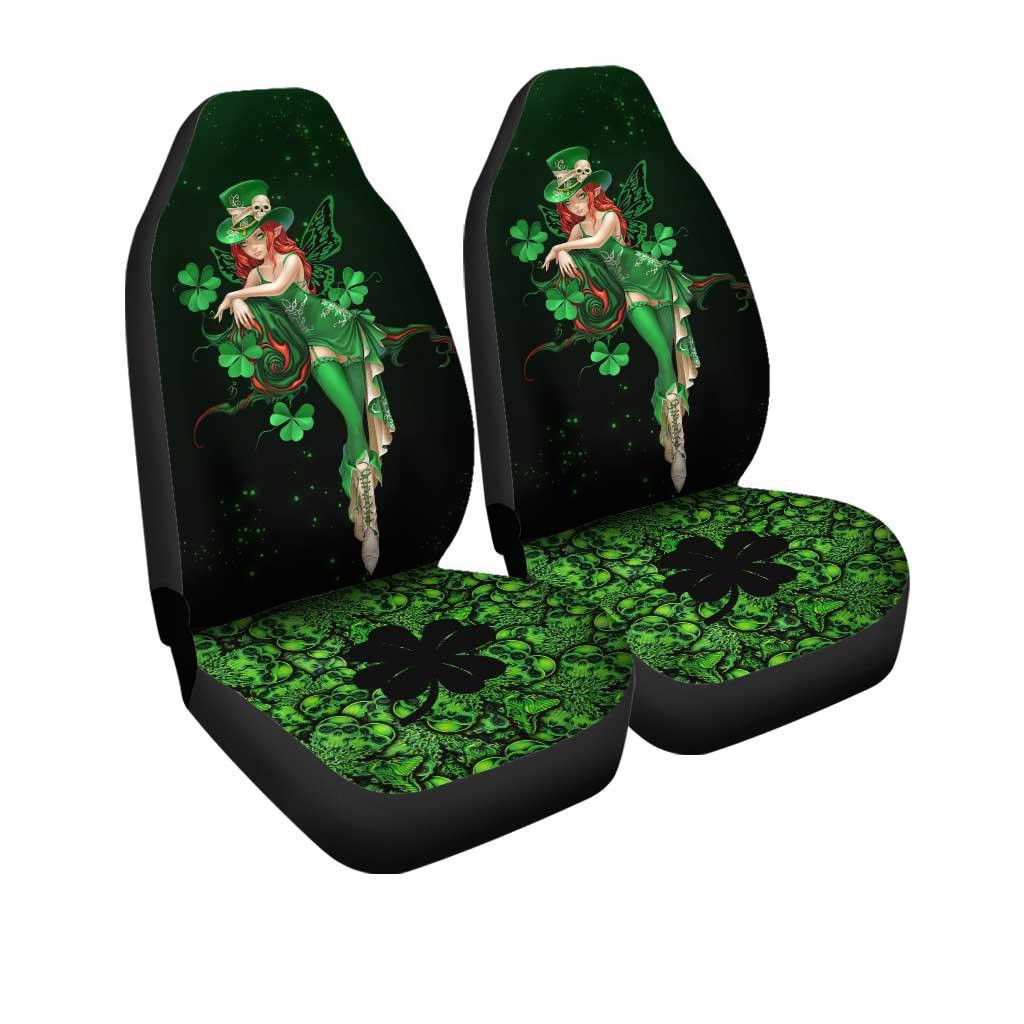 St. Patrick’s Lucky Skull Shamrock Car Floor Mats