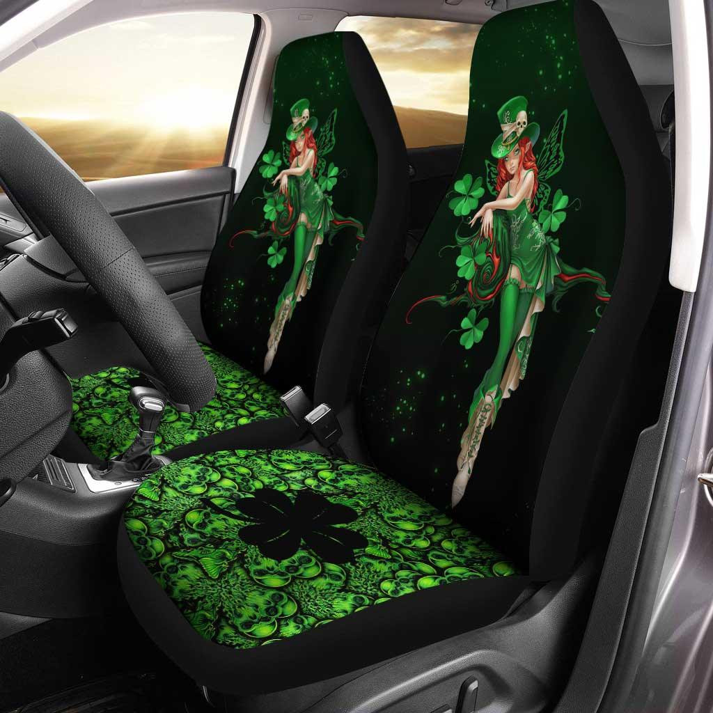 St. Patrick’s Lucky Skull Shamrock Car Seat Covers