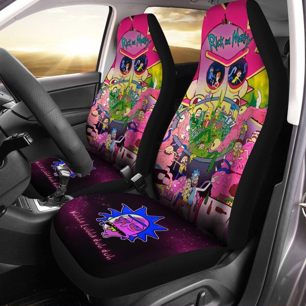 Starks Ellerby Howard Williams Stern Crank Rick and Morty Custom Car Seat Covers