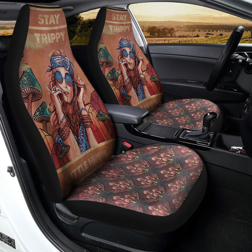 Stay Trippy Little Hippie Car Seat Covers Vintage Car Decor Accessories