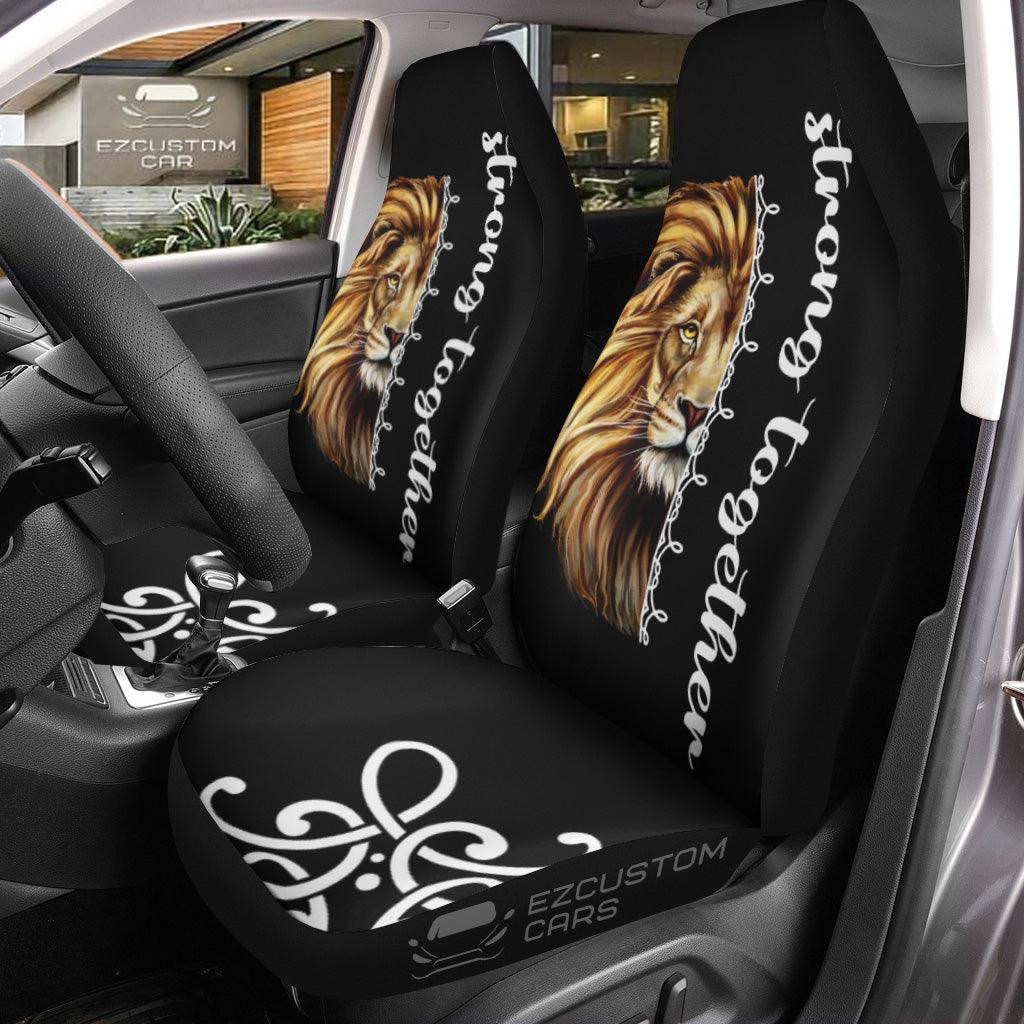 Strong Together Lion Car Seat Covers Custom Lion Car Accessories Strong Together Lion Car Seat Covers Custom Lion Car Accessories