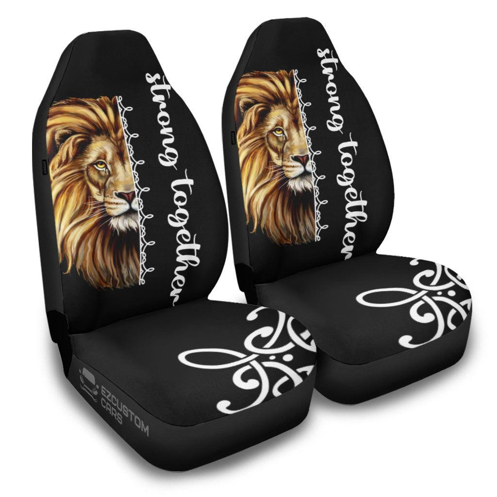 Strong Together Lion Car Seat Covers Custom Lion Car Accessories