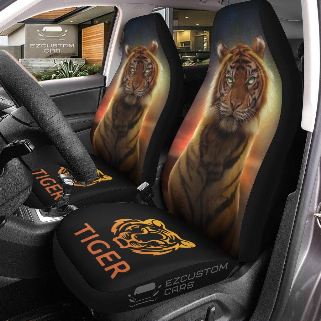 Sunset Tiger Car Seat Covers Custom Tiger Car Accessories