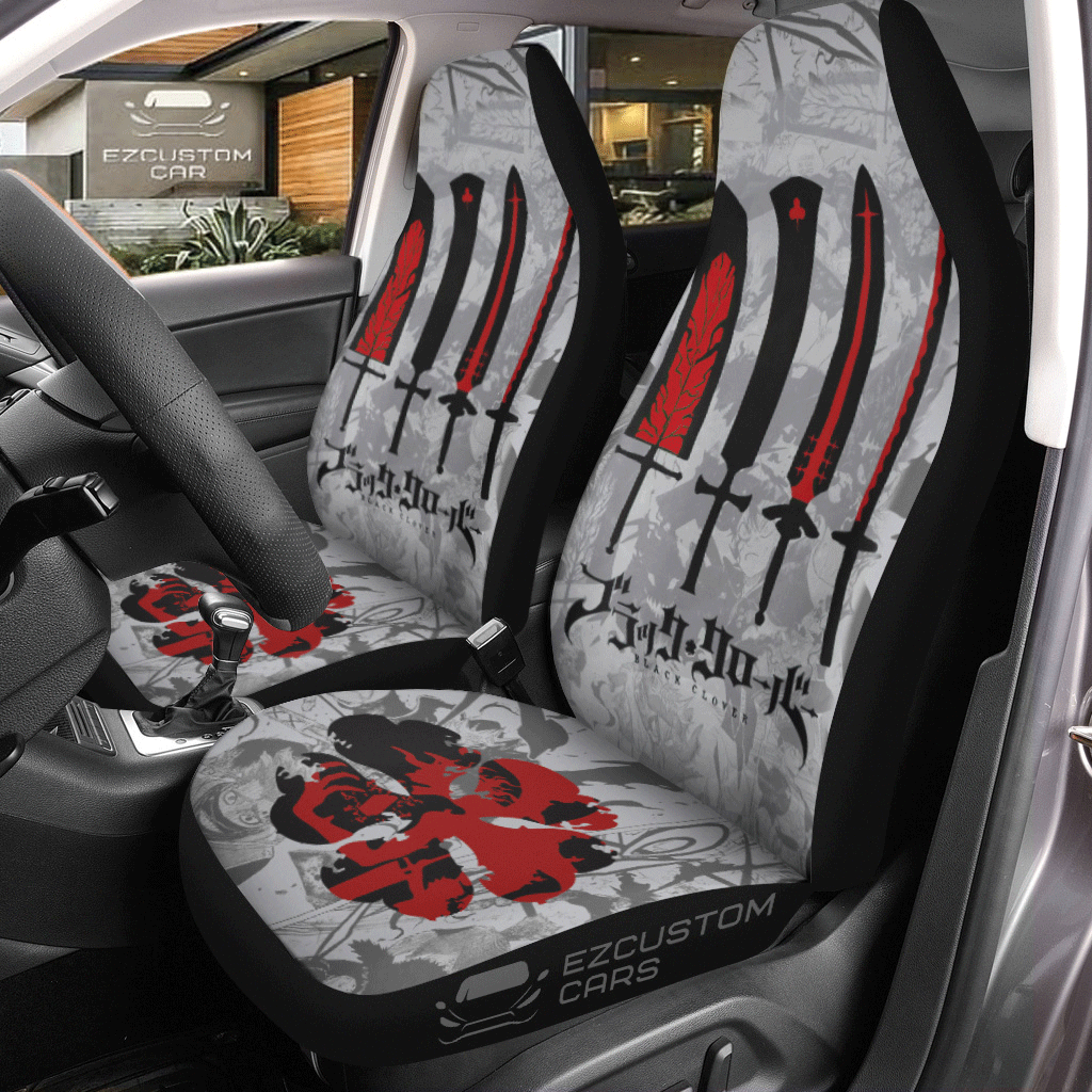 SwordBlack Clovers Car Seat Covers Anime Car Decor