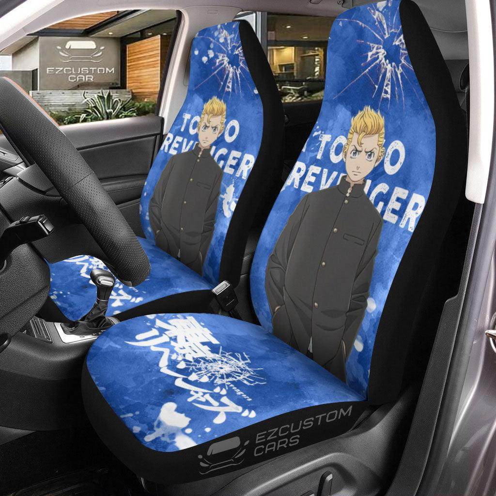 Take Michi Car Seat Covers Custom Anime Tokyo Revengers Car Accessories