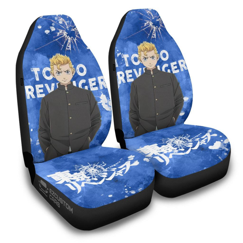 Take Michi Car Seat Covers Custom Anime Tokyo Revengers Car Accessories