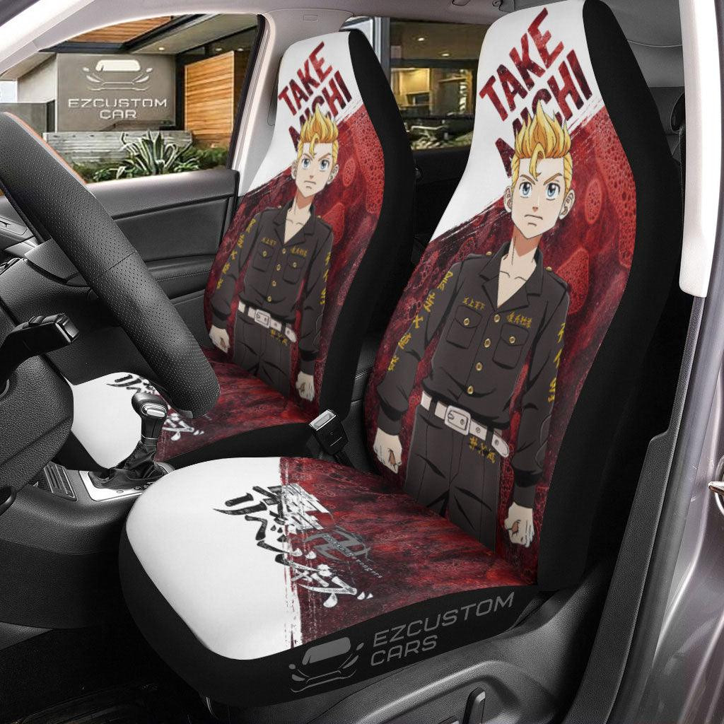 Take Michi Car Seat Covers Custom Anime Tokyo Revengers Car Accessories