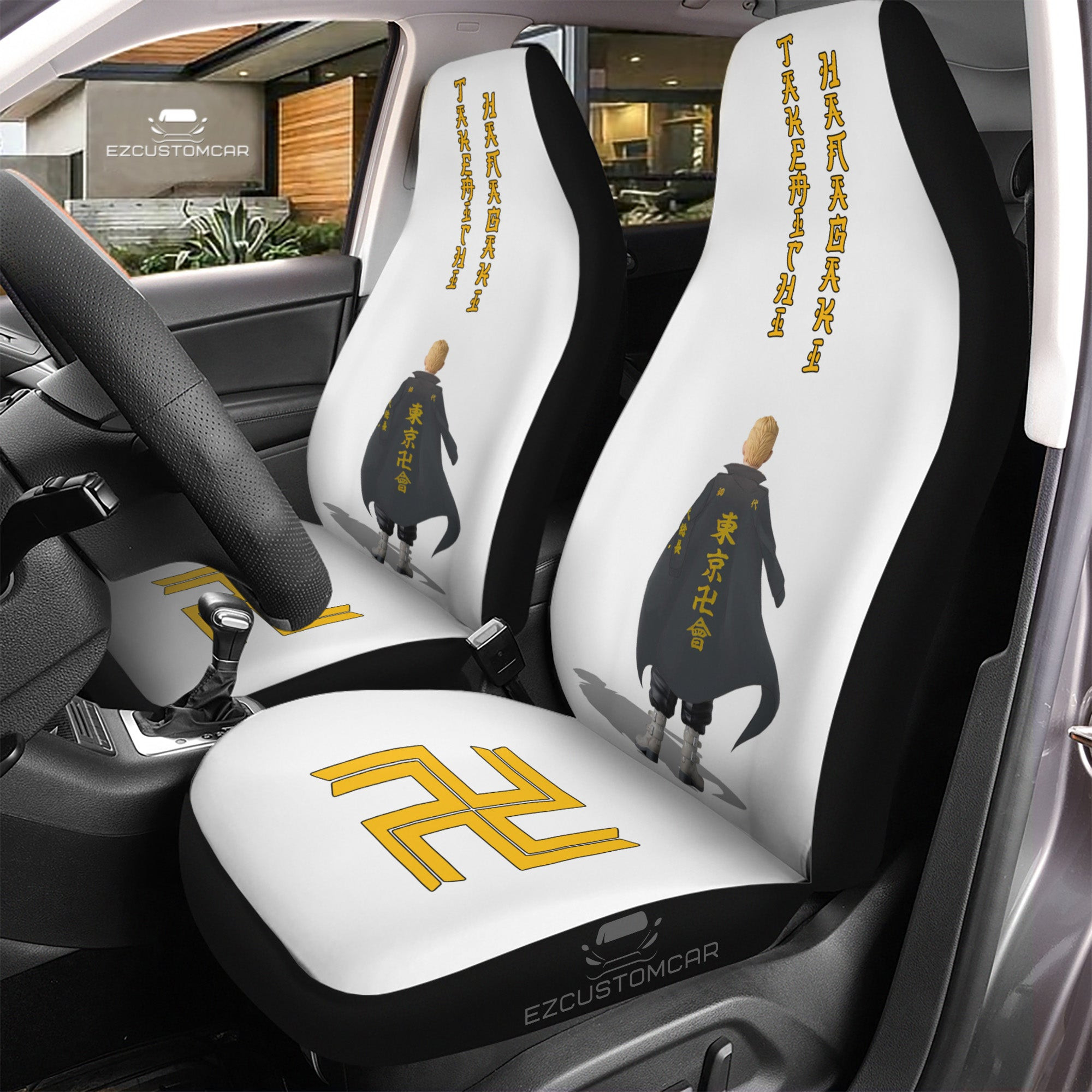 Takemichi Hanagaki Car Seat Covers Custom for Tokyo Revengers Anime Car Decor