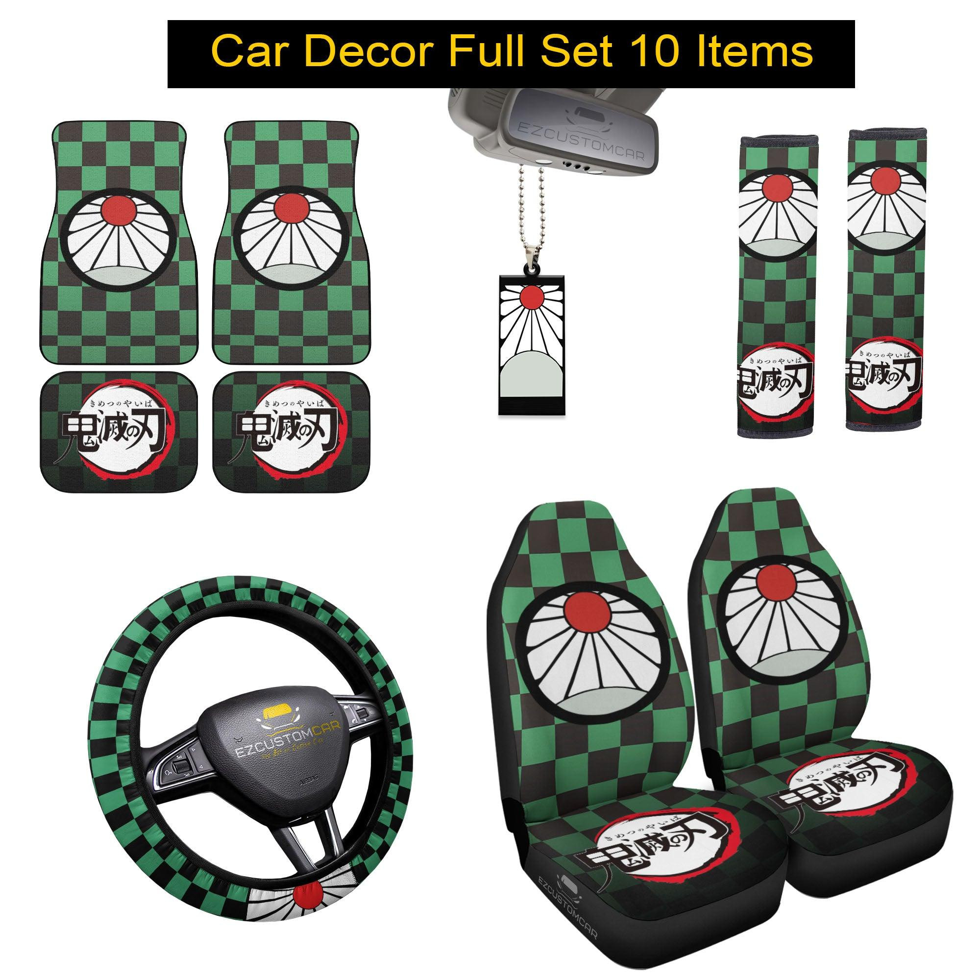 Tanjiro Demon Slayer Car Mats x Seat Covers Set
