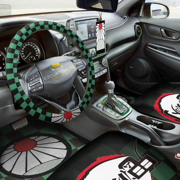tanjiro demon slayer car mats x seat covers set s2nt4