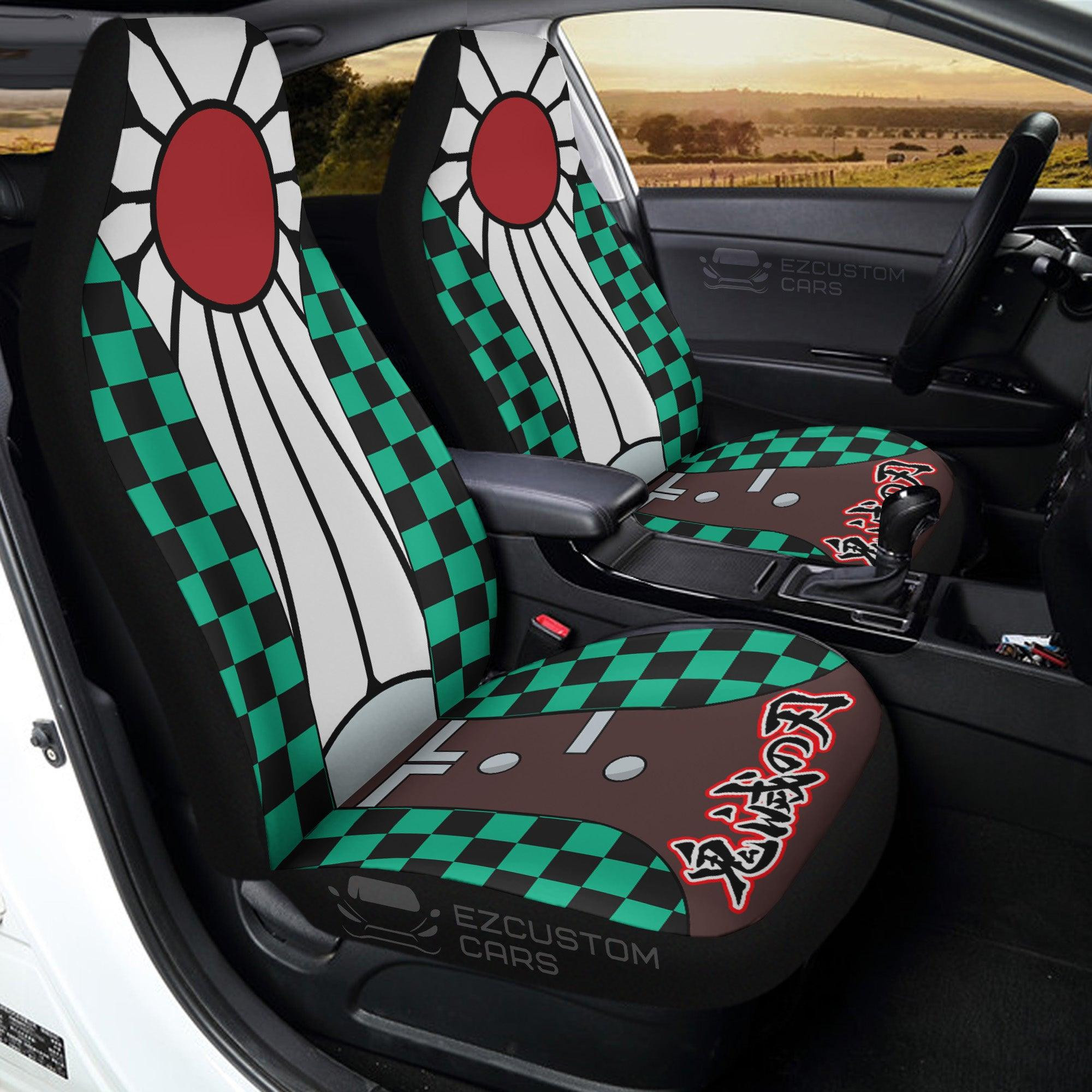 Tanjiro x Nezuko Pattern Demon Slayer Car Seat Covers