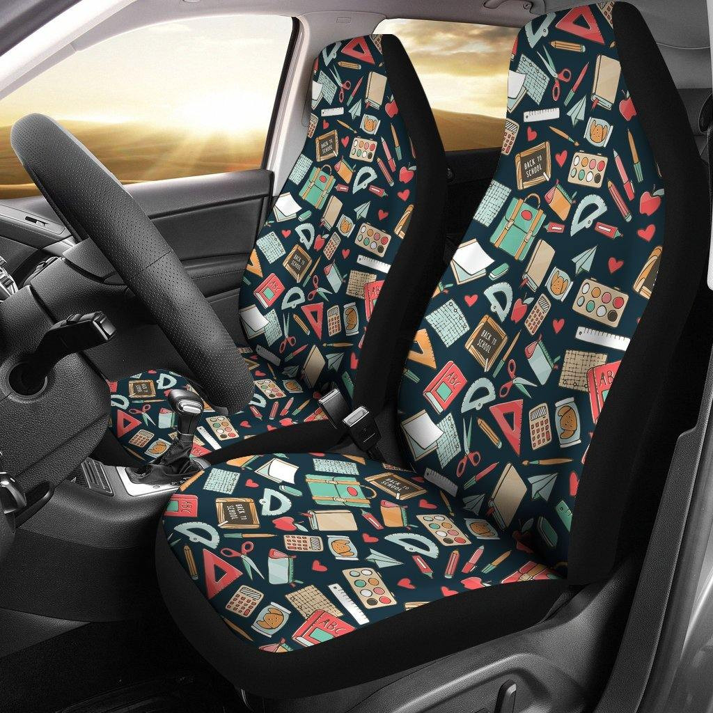 Teacher Pattern Custom Car Seat Covers Teacher Pattern Custom Car Seat Covers